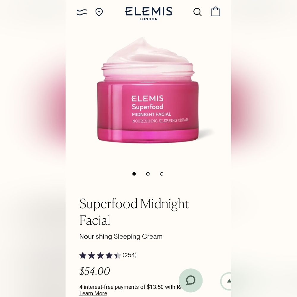 Elemis Superfood Midnight Facial